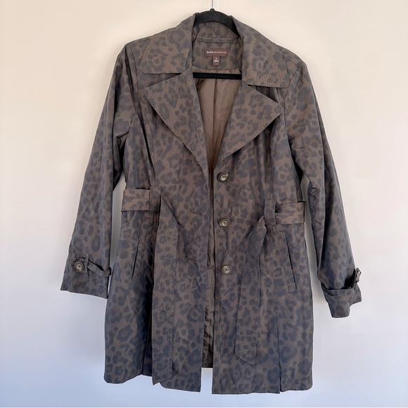 Dana Buchman Leopard Printed Trench Coat Size M Medium - Picture 6 of 9